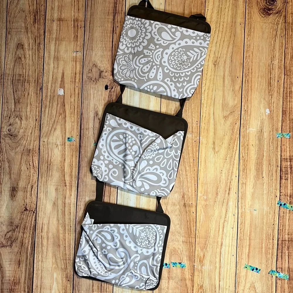 Thirty-one Oh-Snap Pockets 3 PCs Taupe Playful Parade